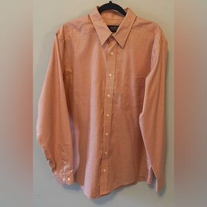 EDDIE BAUER size large tall red dress shirt wrinkle and stain resistant LT